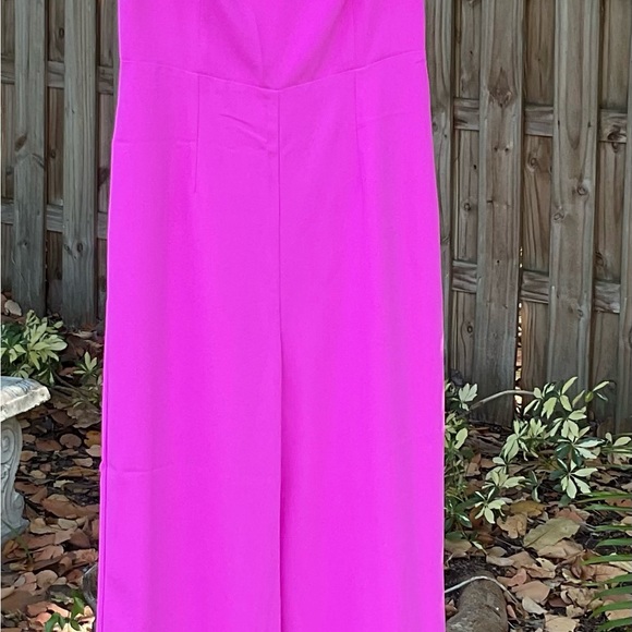 NWT $218 Size 6 Lilly Elegant Off-Shoulder Pink Jumpsuit - Picture 7 of 7
